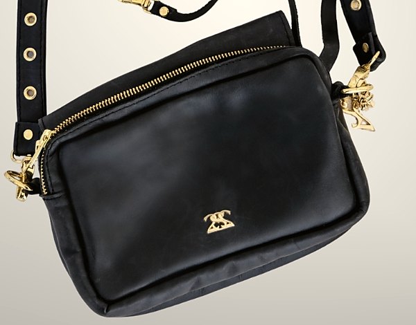 The bag body, zip top and gold monogram